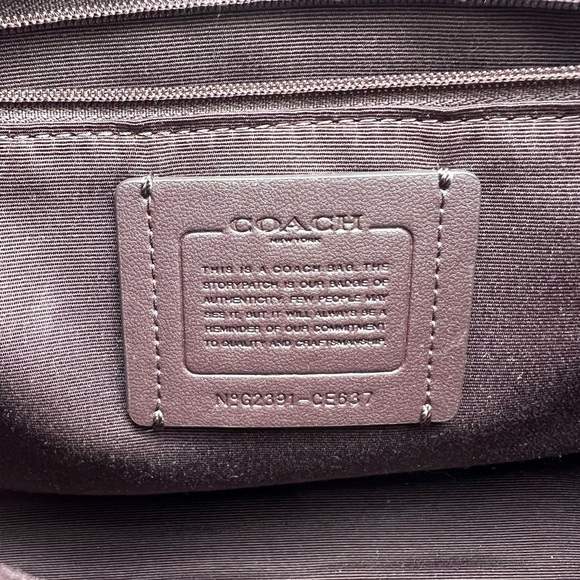 Coach Brown and Tan Signature Handbag - Picture 9 of 9